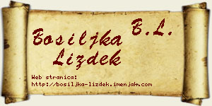 Bosiljka Lizdek vizit kartica